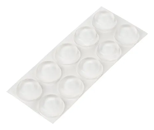 haggiy Elastikpuffer, Transparent, Selbstklebend, rund Ø 13 mm / Stärke 4 mm (20 Stück)