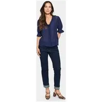 Kurzarm-Bluse Ombre Blue Dark Blue – Stilvoll und Bequem