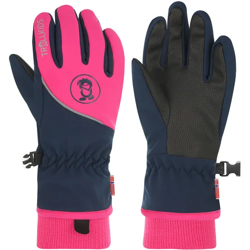 Trollkids Kids Trolltunga Glove 45, Navy/Pink in pink von TROLLKIDS