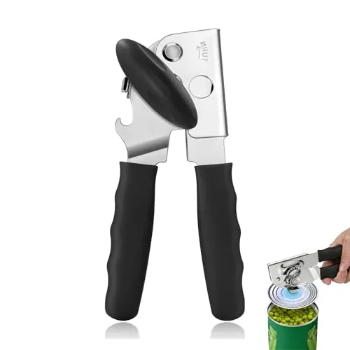 KINDLUME Dosenöffner Ohne Scharfe Kanten, Manueller Edelstahl-Konservenöffner mit Ergonomischem Griff, Leichtgängig & Sicher für Senioren, Ideal für Küche Haushalt und Camping