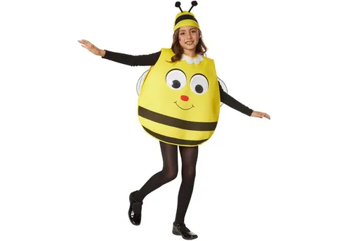 dressforfun Kostüm Kinderkostüm Cartoon Biene, Poncho in Einheitsgröße