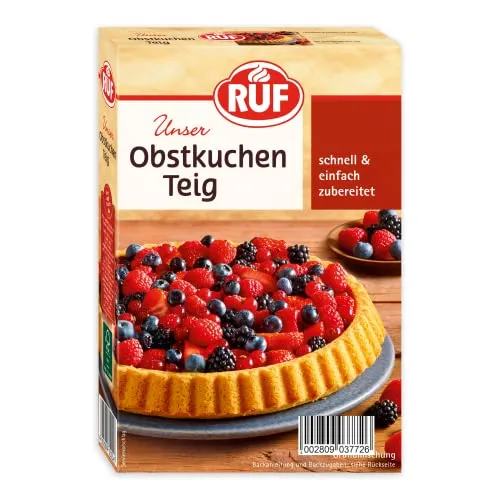 RUF Obstkuchen Teig, Backmischung für Obstkuchen, 260g von RUF