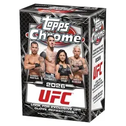 Topps Chrome UFC Value Box 2026 - Entdecke die Topps Chrome UFC Value Box 2026 mit hochwertigen Trading Cards. Perfekt für Sammler und Einsteiger, bietet sie spannende Pulls und die Chance auf seltene Karten.