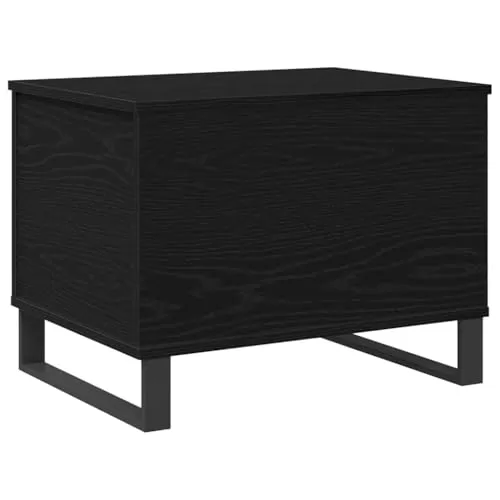 vidaXL Rechteckiger Couchtisch aus schwarzer Eiche - Beistelltisch fürs Wohnzimmer mit elegantem, minimalistischen Design aus langlebigem Holzwerkstoff – ideal für gesellige Treffen und entspannte Abende.