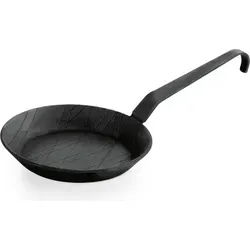 Brat-Servierpfanne Ø 32 cm Eisen - Pfannen aus unbeschichtetem Schmiedeeisen, ideal für alle Herdarten. Hakenstiel für einfache Handhabung, sorgt für hervorragende Brateigenschaften und erhält Saft und Aroma.