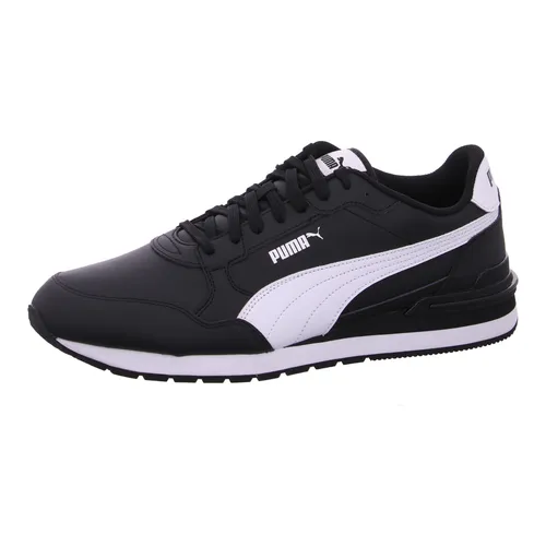 PUMA Unisex ST Runner v4 L Sneaker - Schwarz Weiß, 40 EU - Herren-Sneaker mit verantwortungsvoller Lederherstellung und SoftFoam+ Einlegesohle für erstklassigen Komfort. Ideal für Freizeit und Alltag.