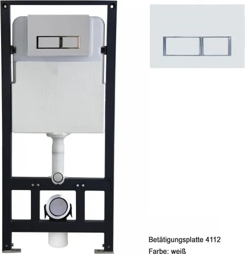 WC-Komplettpaket Bernstein 43 B-8030R Schwarz Matt mit Soft-Close Sitz