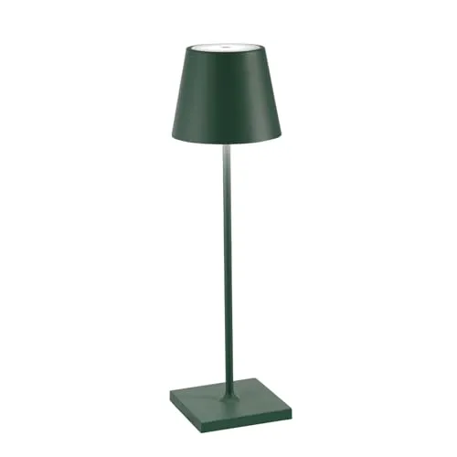 Zafferano Poldina Pro Dark Green LED-Tischlampe in grün von Zafferano