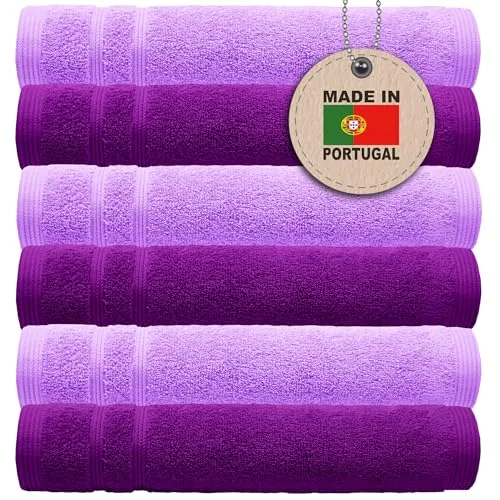 Lashuma Baby Waschlappen Set 30x30 cm - Flieder & Aubergine - Gästehandtücher aus 100% Baumwolle, flauschig und saugstark, ideal für Badezimmer und unterwegs. Perfekte Geschenkidee für jeden Anlass!