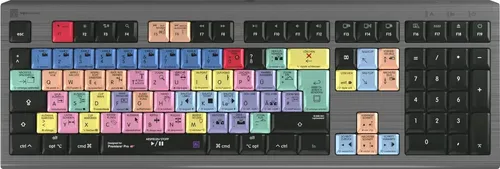 Logickeyboard Adobe Premiere Pro CC Astra 2 DE (Mac) - Tastatur für kreative Profis, mechanisch mit Hintergrundbeleuchtung und USB 3.0-Anschluss, ideal für Adobe Premiere Pro auf Mac.