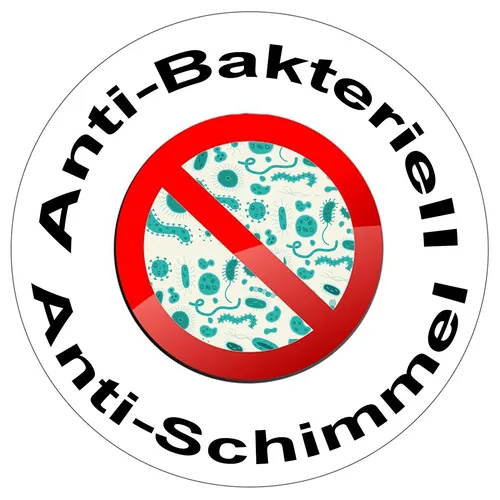 MSV Premium Anti-Schimmel Textil Duschvorhang - Anti-Bakteriell, waschbar, Rot