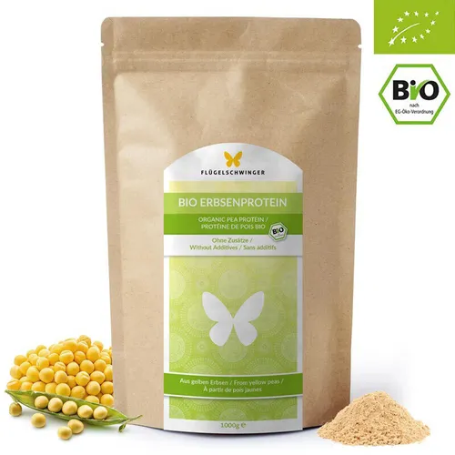 1kg BIO Erbsen Protein mit 82,7% Eiweiß, von Natur aus vegan & laktosefrei