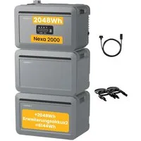 Balkonkraftwerk Speicher 6144Wh Growatt NEXA 2000 - Powerstation mit 800W Notstromversorgung und 2600W PV-Eingangsleistung. Ideal für nachhaltige Energieversorgung zuhause und einfache Smart-Home-Integration.