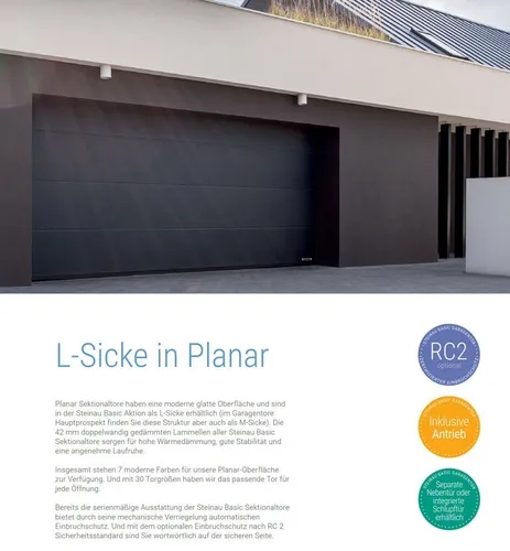 steinau Garagentor Sektionaltor RenoMatic 2025 L-Sicke