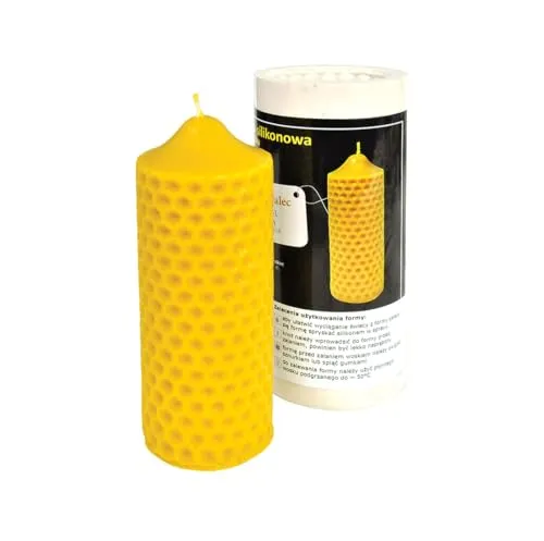 Produktbild Kerzengießform mit Wabenmuster Silikonform Kerzen Bienenwachs Waben Motiv