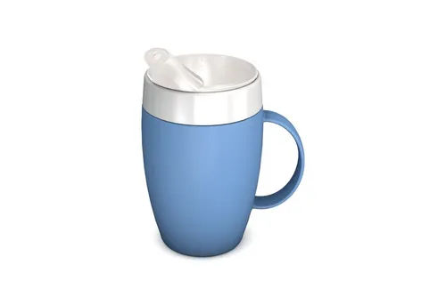 Ornamin Schnabelbecher Becher mit Trink-Trick mit Schnabelaufsatz/Trinkaufsatz, 2-tlg., Kunststoff, Trinkhilfe l Alltagshilfe l BPA-frei l Made in Germany