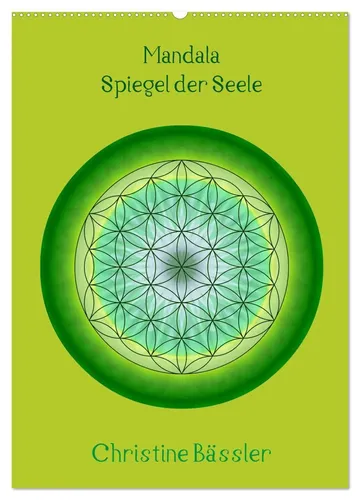 Christine Bässler | Mandalas - Spiegel der Seele (Wandkalender 2026 DIN A2) - Wandkalender mit 14 einzigartigen Mandalas, die kreative Inspiration bieten. Ideal für jeden Raum und zur Förderung der Achtsamkeit im Alltag.
