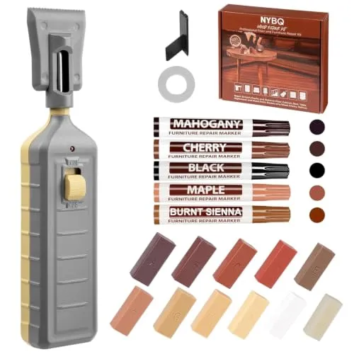 NYBQ Laminat Reparaturset mit 24 Teilen – Vielseitiges Holz- und Vinylboden-Reparaturset
