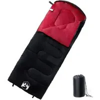 vidaXL Schlafsack für Erwachsene - 3-4 Jahreszeiten in Rot und Schwarz - Schlafsäcke für Erwachsene, ideal für Camping und Outdoor-Aktivitäten, mit einer Länge von 220 cm für optimalen Komfort bei jeder Jahreszeit.
