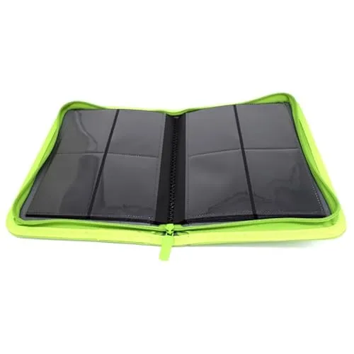 docsmagic.de Premium Pro-Player 4-Pocket Zip-Album Light Green - 160 Card Binder - MTG - PKM - YGO - Reissverschluss Hellgrün
