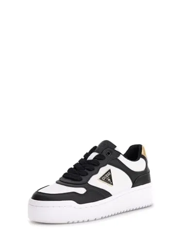 GUESS Damen MIRAM6 Sneaker, Black Brown, 39 EU in schwarz von GUESS