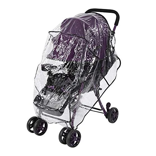 Regenschutz Kinderwagen, wasserdichter Schutzhülle für Babykinderwagen – transparente, winddichte Abdeckung für Outdoor-Nutzung