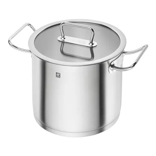 ZWILLING Serie PRO Fleischtopf hoch 24 cm - 8 Liter Induktion - Koch- & Suppentöpfe, hochwertiger Edelstahl, optimal für alle Herdarten, inklusive Induktion, ideal für große Portionen und gesundes Kochen.