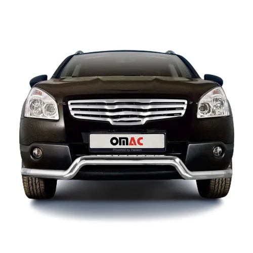 Frontbügel für Nissan Qashqai +2 2007-2010 – Stahl ABE Silber - Robuster Frontschutzbügel aus Edelstahl für optimale Fahrzeugschutz. Ideal für den Einsatz im Alltag, mit geprüfter Qualität und langlebigem Design.