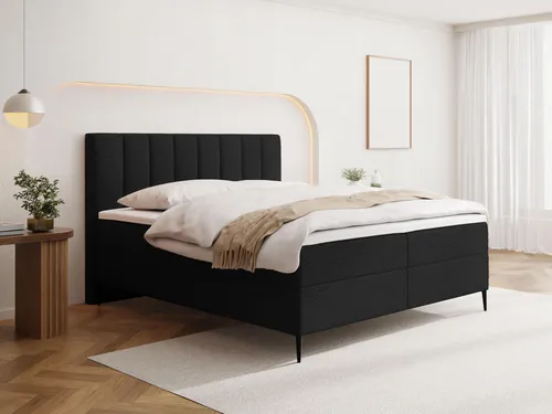 WFL GROUP Boxspringbett mit Bettkasten – 180 x 200 cm Polsterbett mit H4 Taschenfederkern-Matratze - Bequemes Boxspringbett mit 7-Zonen Taschenfederkern-Matratze für optimalen Liegekomfort. Der integrierte Bettkasten bietet praktischen Stauraum und das moderne Design passt zu vielen Einrichtungsstilen.
