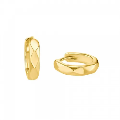 s.Oliver Creolen 925 Sterling Silber Damen Ohrschmuck - Ohrringe für Damen aus 925 Sterling Silber, 1,2 cm groß, in edlem Gold, ideal als Geschenk in Schmuckbox, zeitloses Design für jeden Anlass.