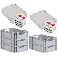 SuperSparSet Eurobox NextGen Economy 5x mit Scharnierdeckel in rot von Proregal