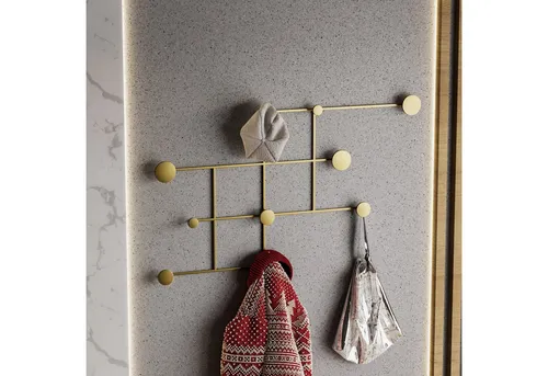 Metall Wandhaken Aufhängung Hook Gold - Eleganter Wandhaken aus 100% Metall in Gold, ideal für die stilvolle Aufbewahrung und Dekoration in jedem Raum.