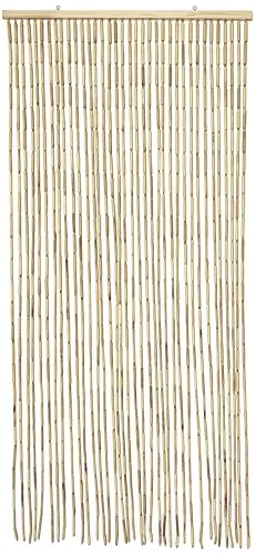 abc HOME Türvorhang Bambus Holz 90x200cm – Sicht- und Insektenschutz - Stilvoller abc HOME Bambus-Türvorhang: 40 natürliche Stränge für effektiven Sichtschutz und Insektenschutz. Einfache Montage ohne Bohren! Ideal für Balkon- und Terrassentüren.