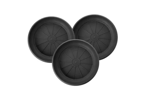 Centi Pflanzkübel Untersetzer rund anthrazit Ø 34 cm stabil (3er-Set)