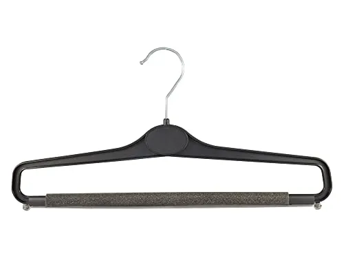 Hosenbügel mit Schaumstoff, Kleiderbügel für Hosen, 40 cm, schwarz, WS23SCHb, NEU, 20 Stück