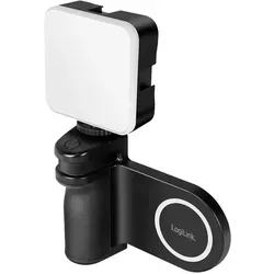 LogiLink Magnetischer Smartphone-Griff mit LED-Licht & BT5.2 Kameraauslöser – MagSafe-kompatibel