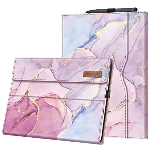 Fintie Hülle für Microsoft Surface Pro 11/10/9 - Glorreicher Marmor - Tablet-PC-Zubehör mit Multi-Sichtwinkel-Funktion und Dokumentenschlitzen, aus hochwertigem Kunstleder für optimalen Schutz und Stil.