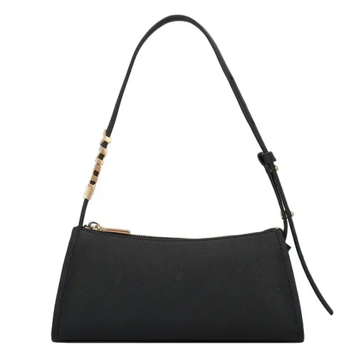 DKNY Avril Schultertasche Leder 26 cm schwarz - Elegante Handtasche aus hochwertigem Leder mit praktischem Reißverschluss und inneren Fächern für perfekte Organisation. Ideal für jedes Outfit und jede Gelegenheit.