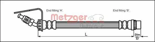 Metzger Autoteile Bremsschlauch 4114762