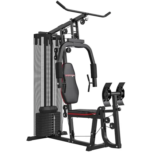 SPORTNOW Kraftstation mit Latzug- & Butterflystange