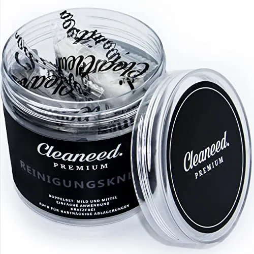 Cleaneed Premium Reinigungsknete Auto Doppelset [2X 100g Auto Knete Set - Mittel & Mild] – Schonende & einfache Lackreinigung - Lackknete ideal auch als Flugrost-, Harz- und Teerentferner