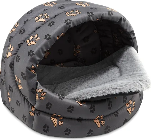 SuperKissen24 Hundehütte Indoor - Wasserdichtes Hundebett für Mittlere und Große Hunde - Hundebett aus wasserfestem Kattunstoff mit herausnehmbarem, kaninchenfellähnlichem Kissen für höchsten Komfort. Ideal für Zuhause und unterwegs, leicht zu reinigen und langlebig.