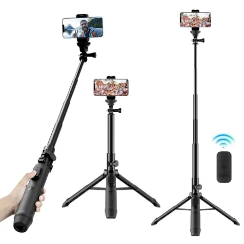 SIRUI MS-01K Dreibeinstativ & Selfie-Stick für Smartphones - Das SIRUI MS-01K ist ein vielseitiges 2-in-1 Stativ und Selfie-Stick für kreative Foto- und Videoaufnahmen. Mit einem Gewicht von nur 390 g und einer maximalen Höhe von 138 cm ist es der ideale Begleiter für unterwegs.