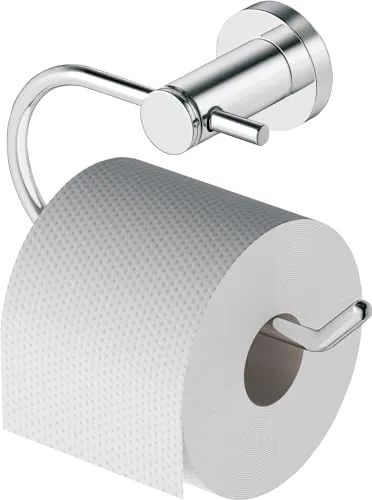 Papierrollenhalter DURAVIT D-Code chrom/grau glänzend - Badezimmerschränke, eleganter Papierrollenhalter aus hochwertigem Messing und Zink für ein modernes Baddesign.