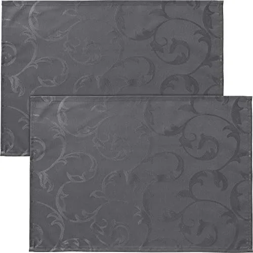 Erwin Müller Tischset Greven 2er-Pack abwaschbar anthrazit Größe 35x50 cm