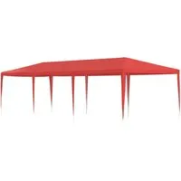 Partyzelt Rot 900 x 300 x 255 cm – Stabil und Wetterfest - Ideal für Sommerveranstaltungen: Dieses robuste Partyzelt aus PE und Stahl bietet großzügigen Platz für deine Gäste und ist wasserabweisend sowie UV-beständig. Perfekt für Gartenfeiern und Hochzeiten.