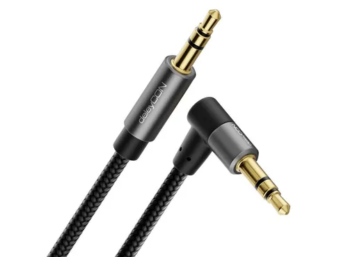 deleyCON deleyCON 5m Audio Kabel 3,5mm Klinke Stereo Baumwollkabel Audio-Kabel