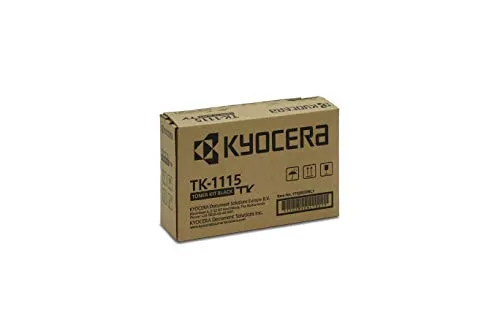 Kyocera TK-1115 Toner Schwarz 1T02M50NL0. Toner Drucker kompatibel für FS-1041, FS-1220MFP, FS-1320MFP. Original Tonerkartusche für bis zu 1500 Seiten