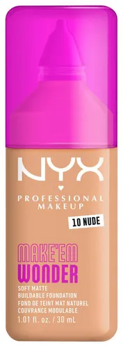 NYX PROFESSIONAL MAKEUP Foundation MAKE 'EM WONDER FOUNDATION, perfekter No-Makeup-Makeup-Look bis zum Full Glam