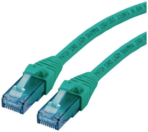 Roline RJ45 Netzwerkkabel CAT 6a, 20m Grün - Hochwertiges 20m Patchkabel der Kategorie 6a mit RJ-45 Steckern, ideal für 10-Gigabit-Ethernet-Netzwerke. Strapazierfähig dank Knickschutz, halogenfrei und flammwidrig für sichere Anwendungen.